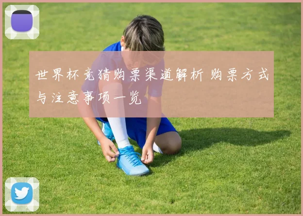 世界杯竞猜购票渠道解析 购票方式与注意事项一览